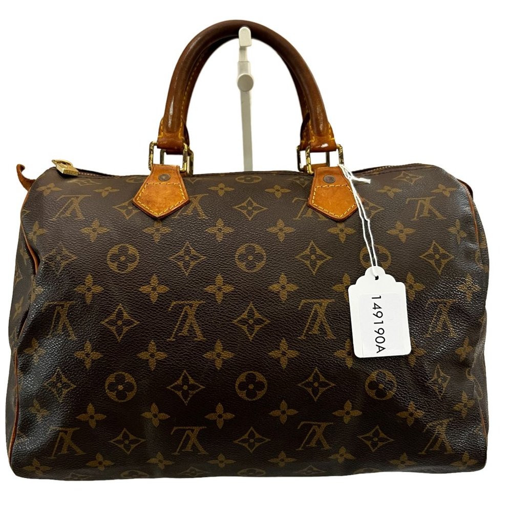 Authentic Louis Vuitton Satchel Bag Speedy 30 Monogram Used LV Handbag Vintage - Picture 2 of 14